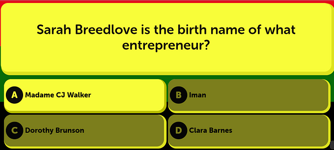 Soul trivia answer example